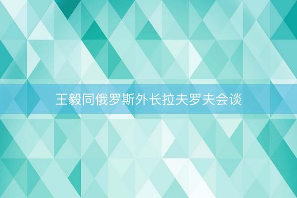 王毅同俄罗斯外长拉夫罗夫会谈