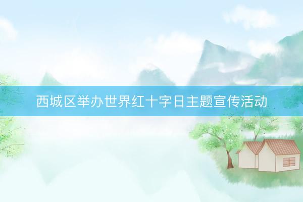 西城区举办世界红十字日主题宣传活动