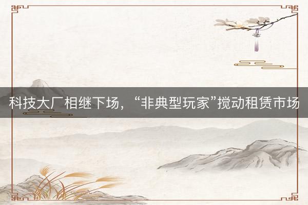 科技大厂相继下场，“非典型玩家”搅动租赁市场