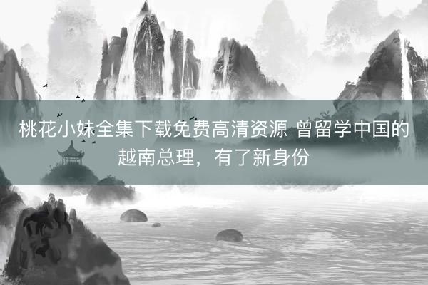 桃花小妹全集下载免费高清资源 曾留学中国的越南总理，有了新身份