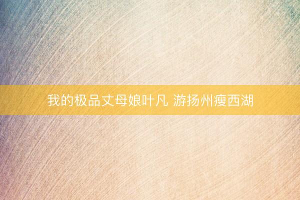 我的极品丈母娘叶凡 游扬州瘦西湖
