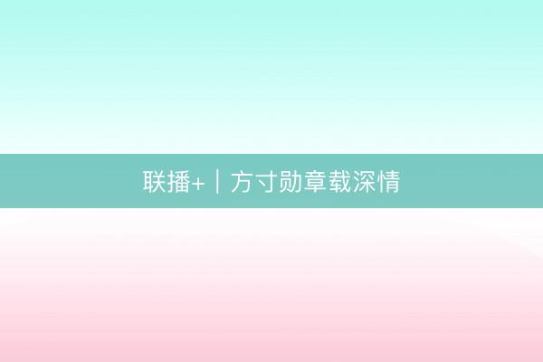 联播+｜方寸勋章载深情
