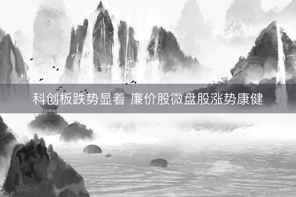 科创板跌势显着 廉价股微盘股涨势康健