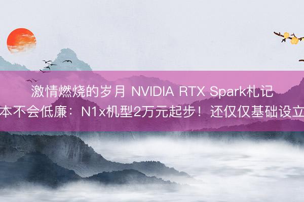 激情燃烧的岁月 NVIDIA RTX Spark札记本不会低廉：N1x机型2万元起步！还仅仅基础设立