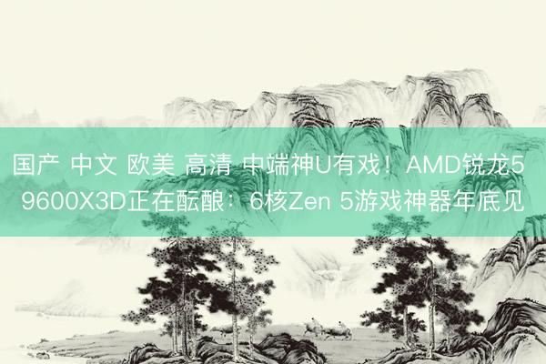 国产 中文 欧美 高清 中端神U有戏！AMD锐龙5 9600X3D正在酝酿：6核Zen 5游戏神器年底见