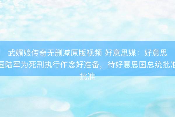 武媚娘传奇无删减原版视频 好意思媒：好意思国陆军为死刑执行作念好准备，待好意思国总统批准