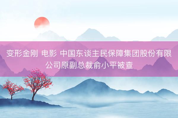 变形金刚 电影 中国东谈主民保障集团股份有限公司原副总裁俞小平被查